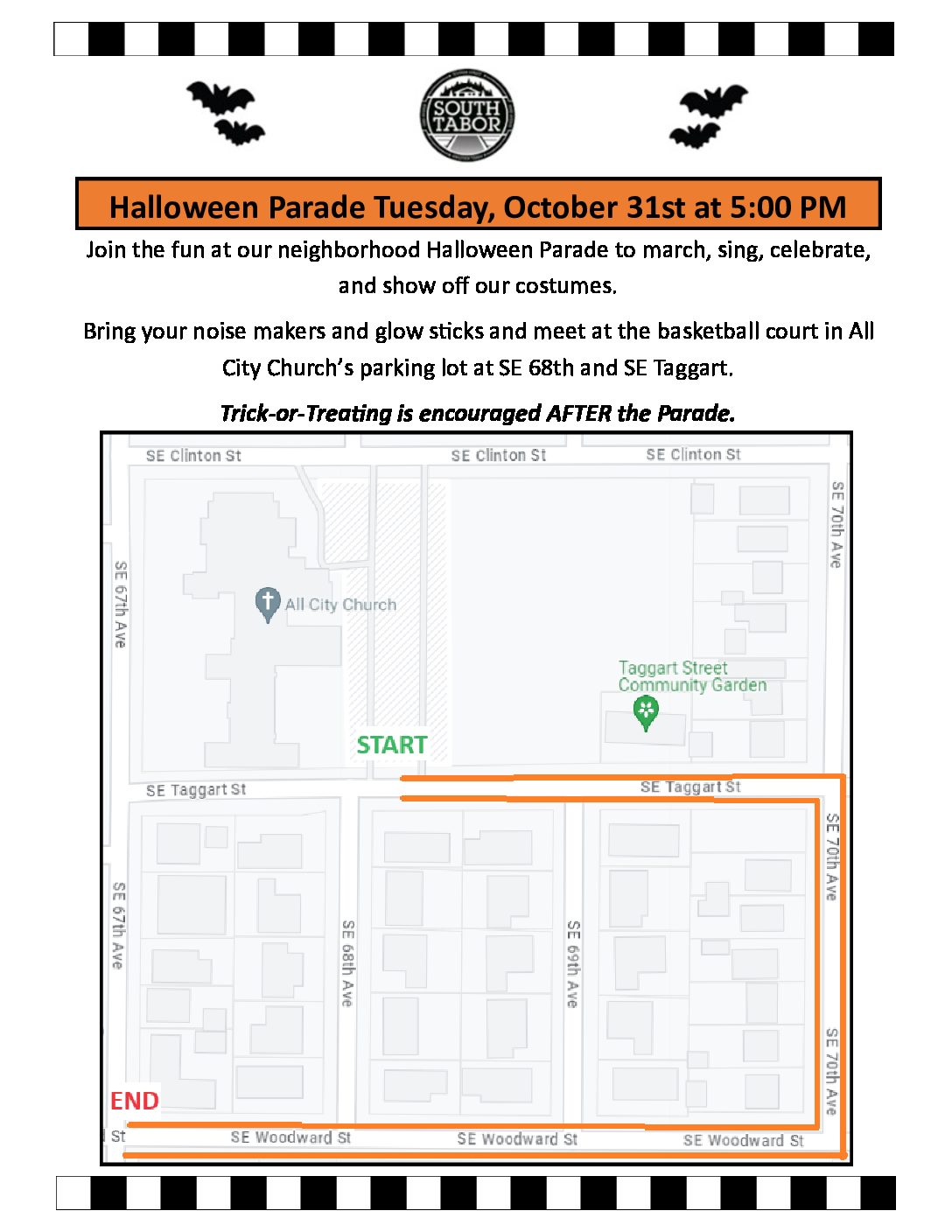 South Tabor Halloween Parade                             (October 31 @ 5pm)